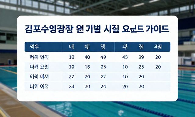 김포수영장 관련 이미지 - 김포수영장 추천 리스트: 위치별 이용 요금 및 시설 비교 가이드